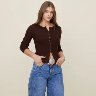 SYBILLA - Cardigan Casual Mujer