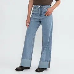 BASEMENT - Jean Wide Leg Tiro Alto Mujer