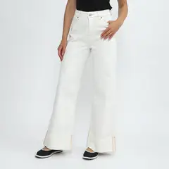 BASEMENT - Jean Wide Leg Tiro Alto Mujer