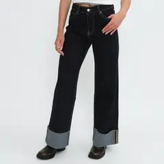 BASEMENT - Jean Wide Leg Tiro Alto Mujer
