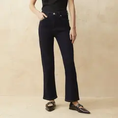 BASEMENT - Jean Straight Tiro Medio Mujer