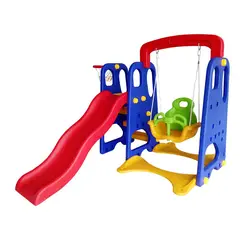 SCOOP - Tobogán Resbalón Columpio Y Aro De Básquet