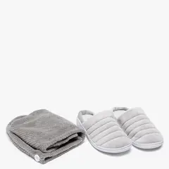 STEFANO COCCI - Pantuflas + Toalla Turbante