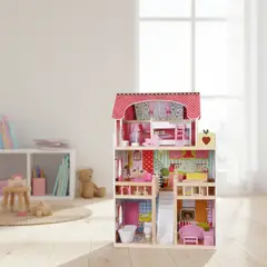 SCOOP - Juguete Casa Muñecas Madera Emily + Accesorios