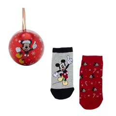 DISNEY - Pack X2 Medias Cortas Esfera Navidad