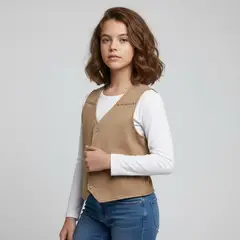 ELEVEN - Chaleco Suede Niña