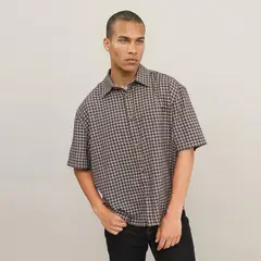 DENIMLAB - Camisa 100% Algodón Boxy Fit Hombre