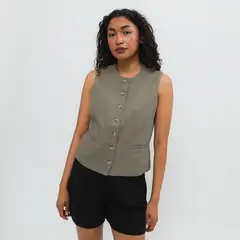 UNIVERSITY CLUB - Chaleco Lino Mujer