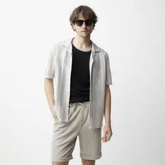 BASEMENT - Camisa Algodón Casual Hombre