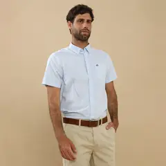UNIVERSITY CLUB - Camisa 100% Algodón Casual Regular Fit Hombre