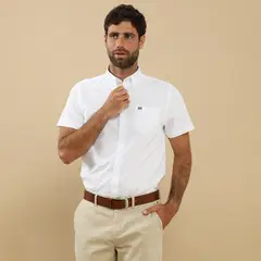 UNIVERSITY CLUB - Camisa 100% Algodón Casual Regular Fit Hombre