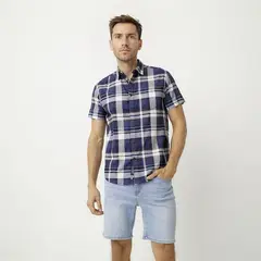 UNIVERSITY CLUB - Camisa 100% Algodón Casual Regular Fit Hombre