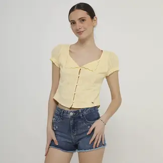 AMERICAN ABBEY - Blusa Manga Corta Mujer