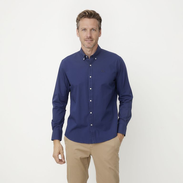Camisa Algodón Casual Hombre
