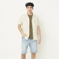 BEARCLIFF - Camisa 100% Algodón Regular Fit Hombre