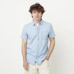 BEARCLIFF - Camisa 100% Algodón Casual Regular Fit Hombre