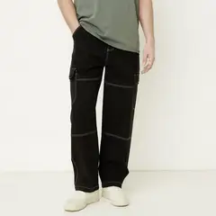BEARCLIFF - Pantalón Algodón Baggy Fit Hombre