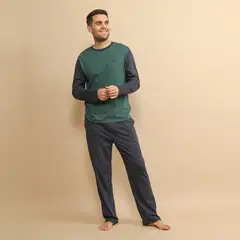 NEWPORT - Pijama Algodón Manga Larga Hombre