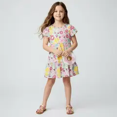 YAMP - Vestido Niña más Cartera Algodón