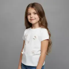 YAMP - Polo Manga Corta Niña Algodón