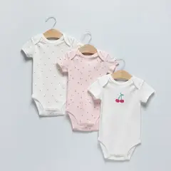 YAMP - Body Bebé Niña Pack X3 Algodón