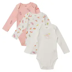 YAMP - Body Bebé Niña Pack X3 Algodón