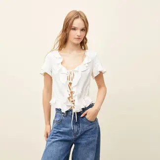 SYBILLA - Blusa Manga Corta Mujer