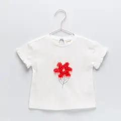 YAMP - Polo Manga Corta Bebé Niña Algodón