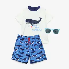 YAMP - Traje de Baño más Polo UV más Lentes Niño