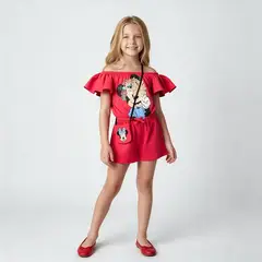 MINNIE - Enterizo Niña Algodón + Cartera