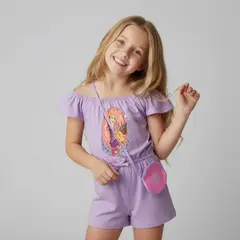 PRINCESS - Enterizo Niña Algodón + Cartera