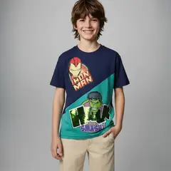 AVENGERS - Polo Manga Corta Niño Algodón