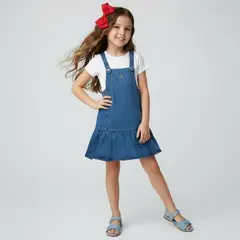 CONIGLIO - Overol Niña Algodón Más Accesorio Yamp