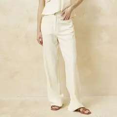 BASEMENT - Pantalón De Lino Mujer