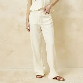 BASEMENT - Pantalón De Lino Mujer