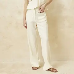 BASEMENT - Pantalón De Lino Mujer