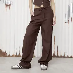 DENIMLAB - Pantalón Baggy Tiro Medio Mujer