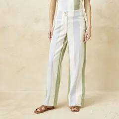 BASEMENT - Pantalón Straight Tiro Alto Mujer