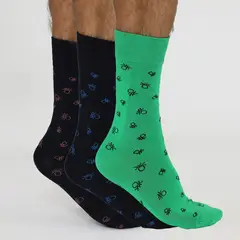 BENETTON - Medias Pack X3 Casual Hombre