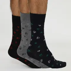 BENETTON - Medias Pack X3 Casual Hombre