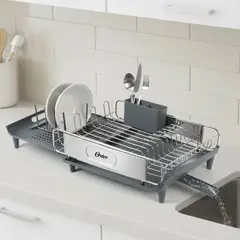 OSTER - Escurridor Acero Inoxidable Extendible 68x32x15 cm