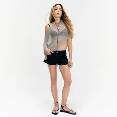SYBILLA - Microshort Denim Mujer