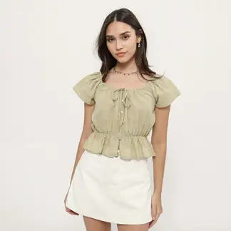 SYBILLA - Blusa Manga Corta Mujer