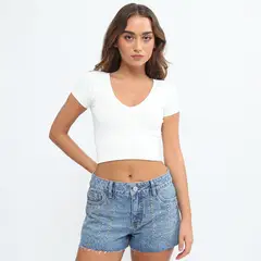DENIMLAB - Top Manga Corta Mujer