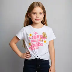 BARBIE - Polo Manga Corta Niña Algodón