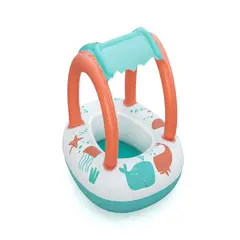 BESTWAY - Flotador Inflable Para Bebés Con Sombra Comfort Plush De