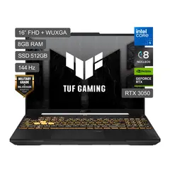 Laptop TUF Gaming F16 Rtx3050 Intel Core 5 210h 8gb 512gbssd Fx607vj-rl011w 16" Fhd