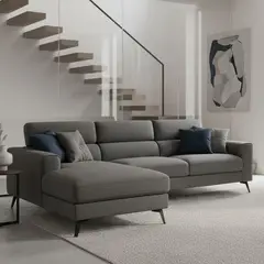 BASEMENT HOME - Seccional con Cabecera Reclinable Osaka 4 Cuerpos Izquierdo