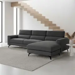 BASEMENT HOME - Seccional con Cabecera Reclinable Osaka 4 Cuerpos Derecho