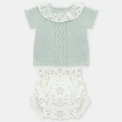 MARTIN ARANDA - Conjunto Dos Piezas Bebé Niña Algodón Martín Aranda.